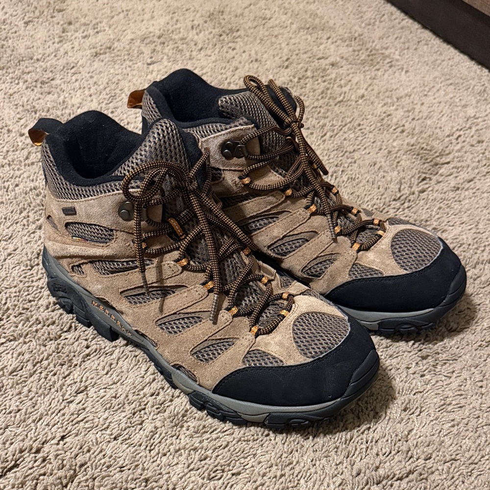 Merrell Waterproof Men's Hiking Boots - Brown and Black